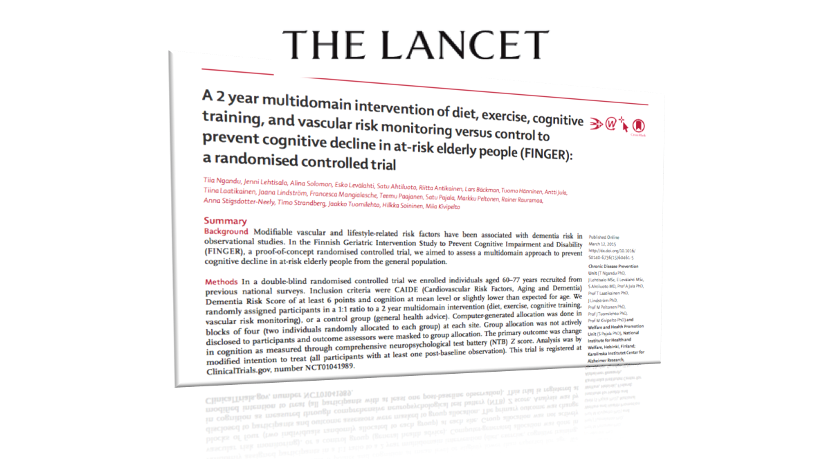Muistin suojaaminen onnistuu, ruokavalio osana FINGER-tutkimusta